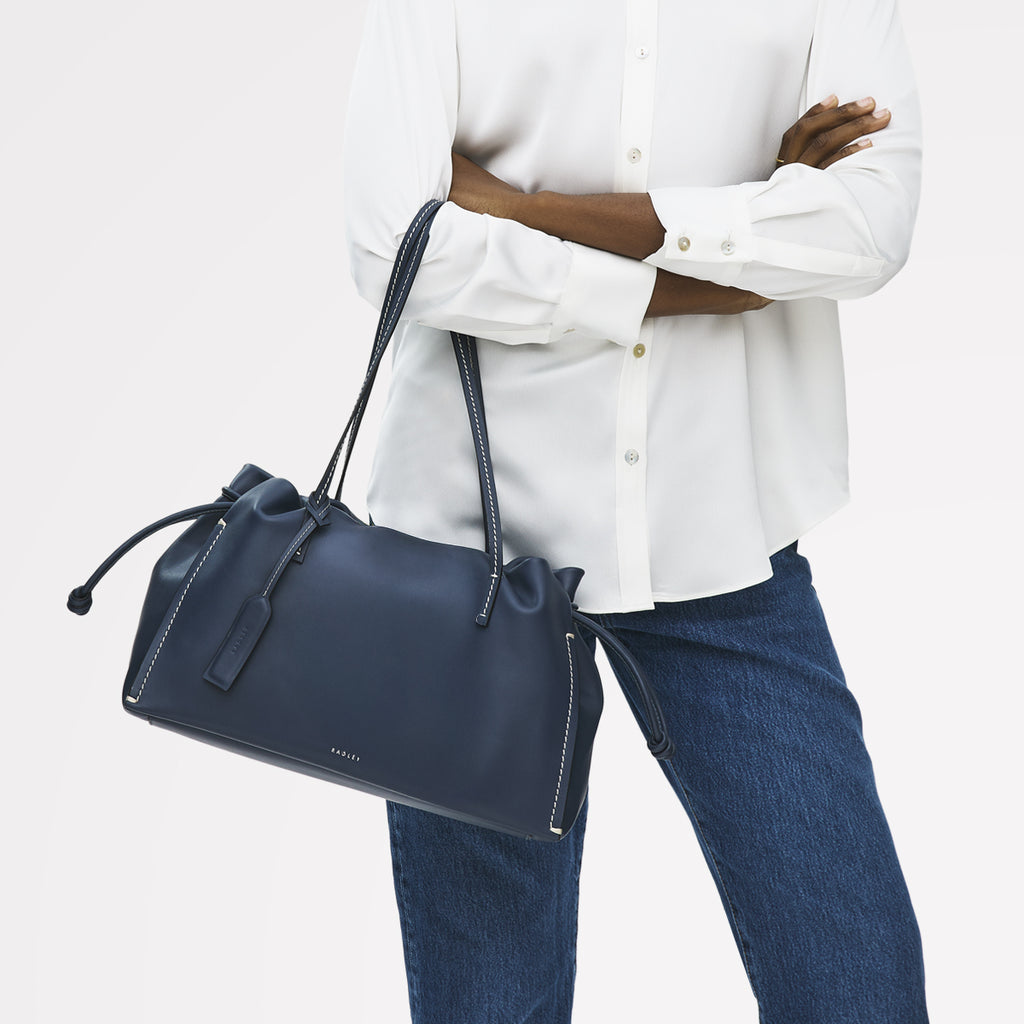 The Roxburgh Large Drawstring Shoulder Naval - 113838