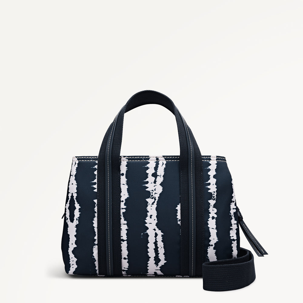 Halley Row - Tie Dye Stripe Medium Ziptop Satchel Naval - 113846