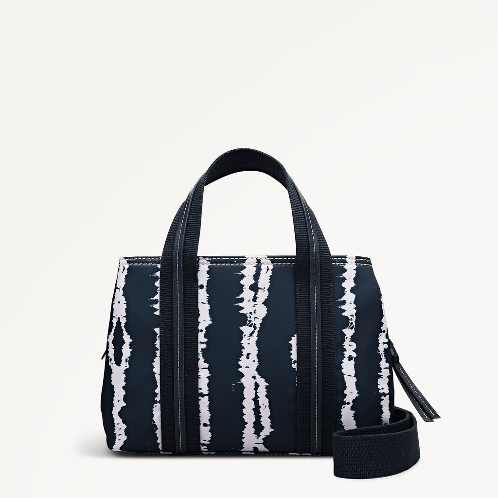 Halley Row - Tie Dye Stripe Medium Ziptop Satchel Naval - 113846