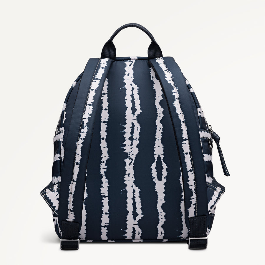 Halley Row - Tie Dye Stripe Medium Ziptop Backpack Naval - 113848