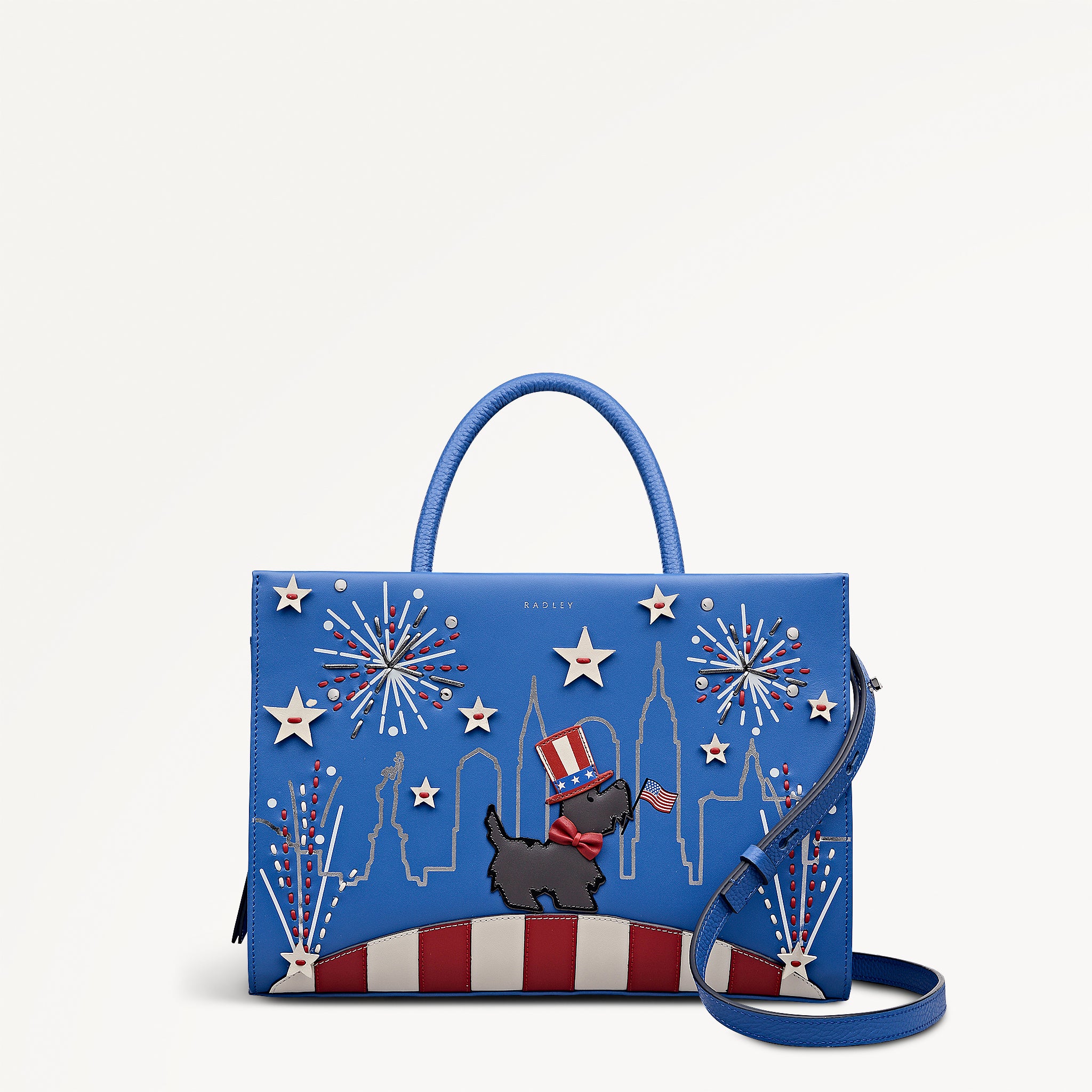 Fireworks And Stripes Medium Ziptop Multiway Cobalt - 113849