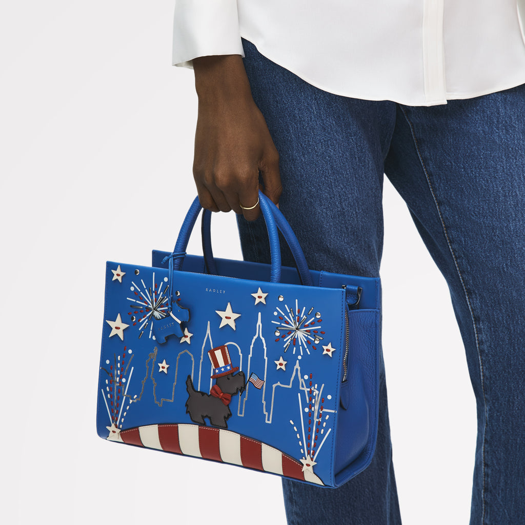 Fireworks And Stripes Medium Ziptop Multiway Cobalt - 113849