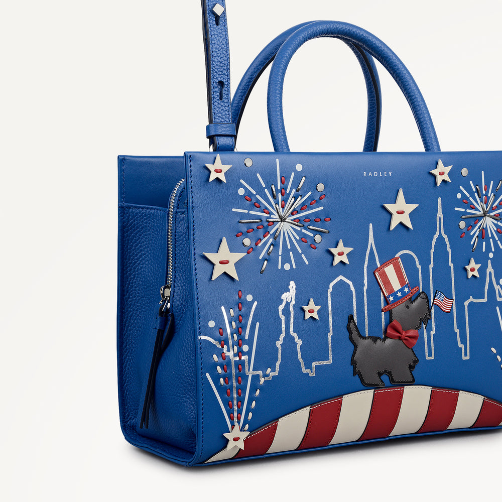 Fireworks And Stripes Medium Ziptop Multiway Cobalt - 113849