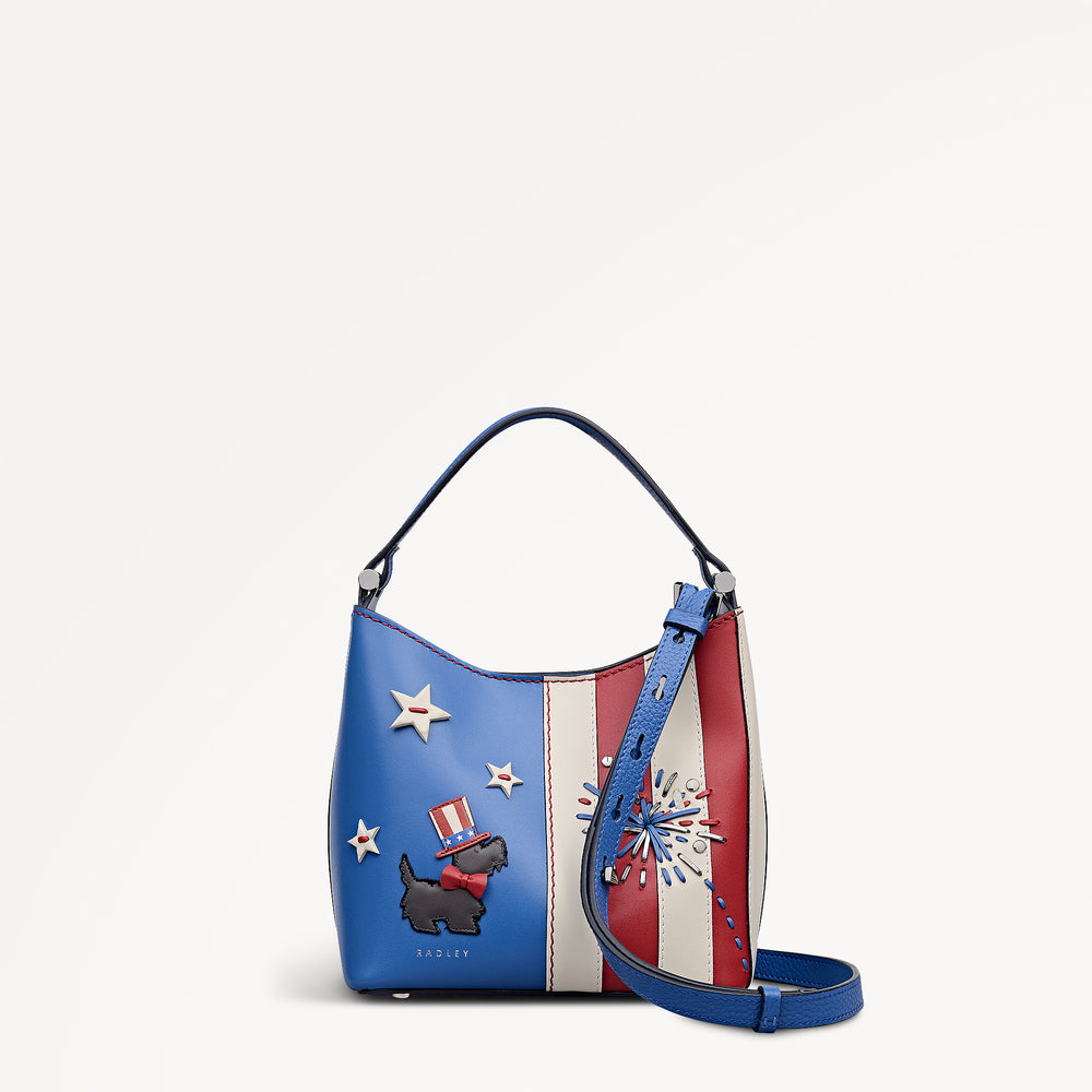 Fireworks And Stripes Small Open Top Cross Body Cobalt - 113850