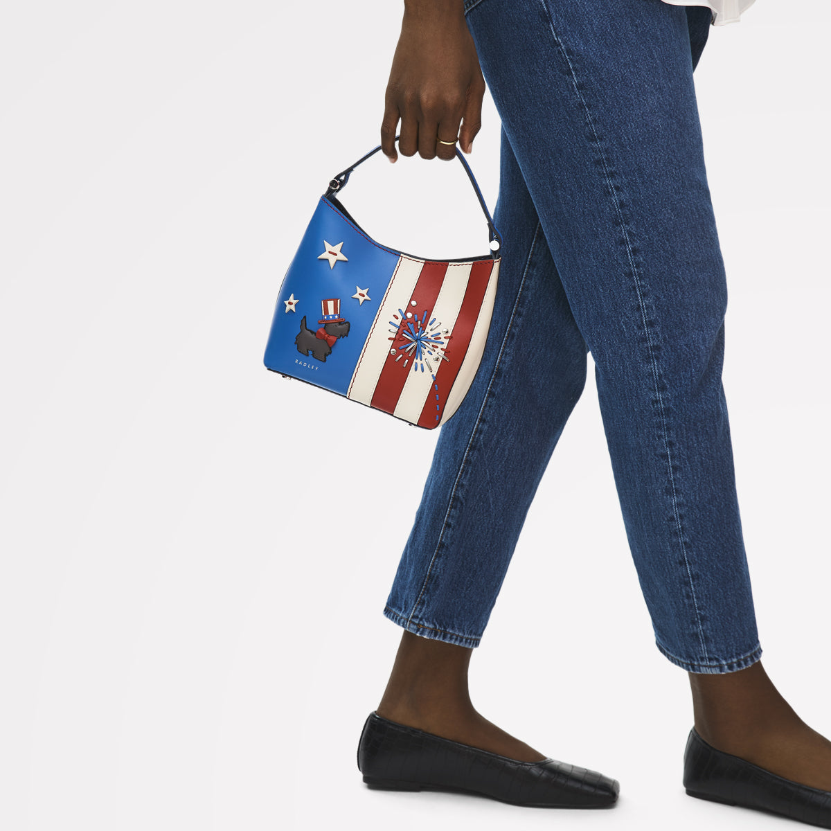 Fireworks And Stripes Small Open Top Cross Body Cobalt - 113850