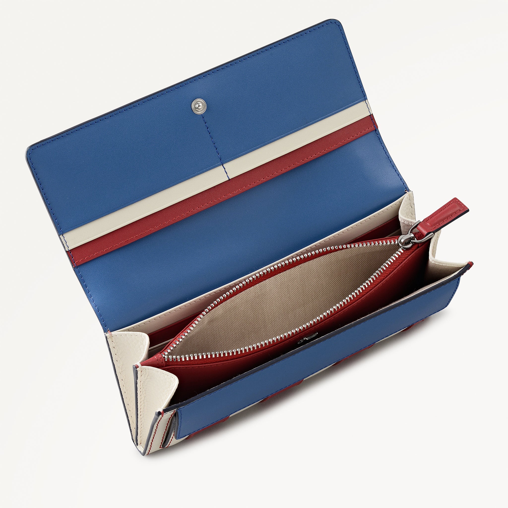 Fireworks And Stripes Large Flapover Wallet Cobalt - 113851