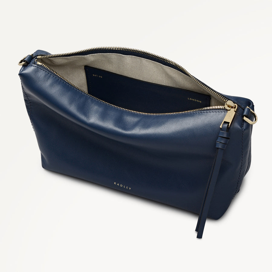 Eden Row Small Ziptop Cross Body Naval