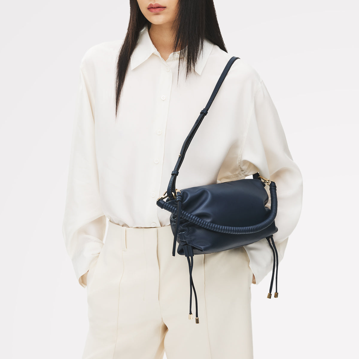 Eden Row Small Ziptop Cross Body Naval