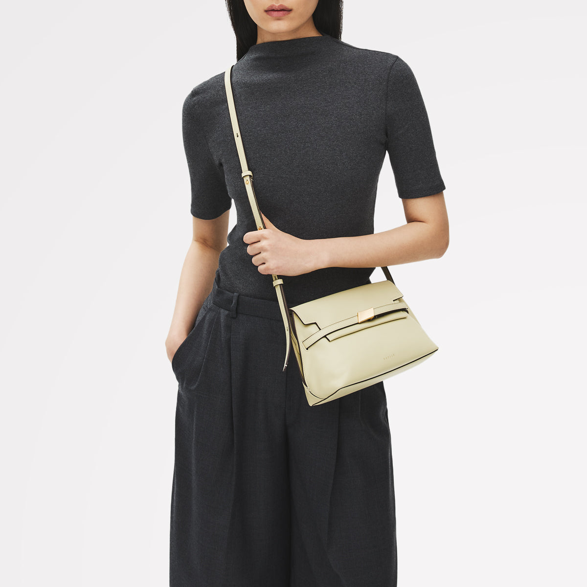 The Christina Small Flapover Cross Body Lemongrass - 113868