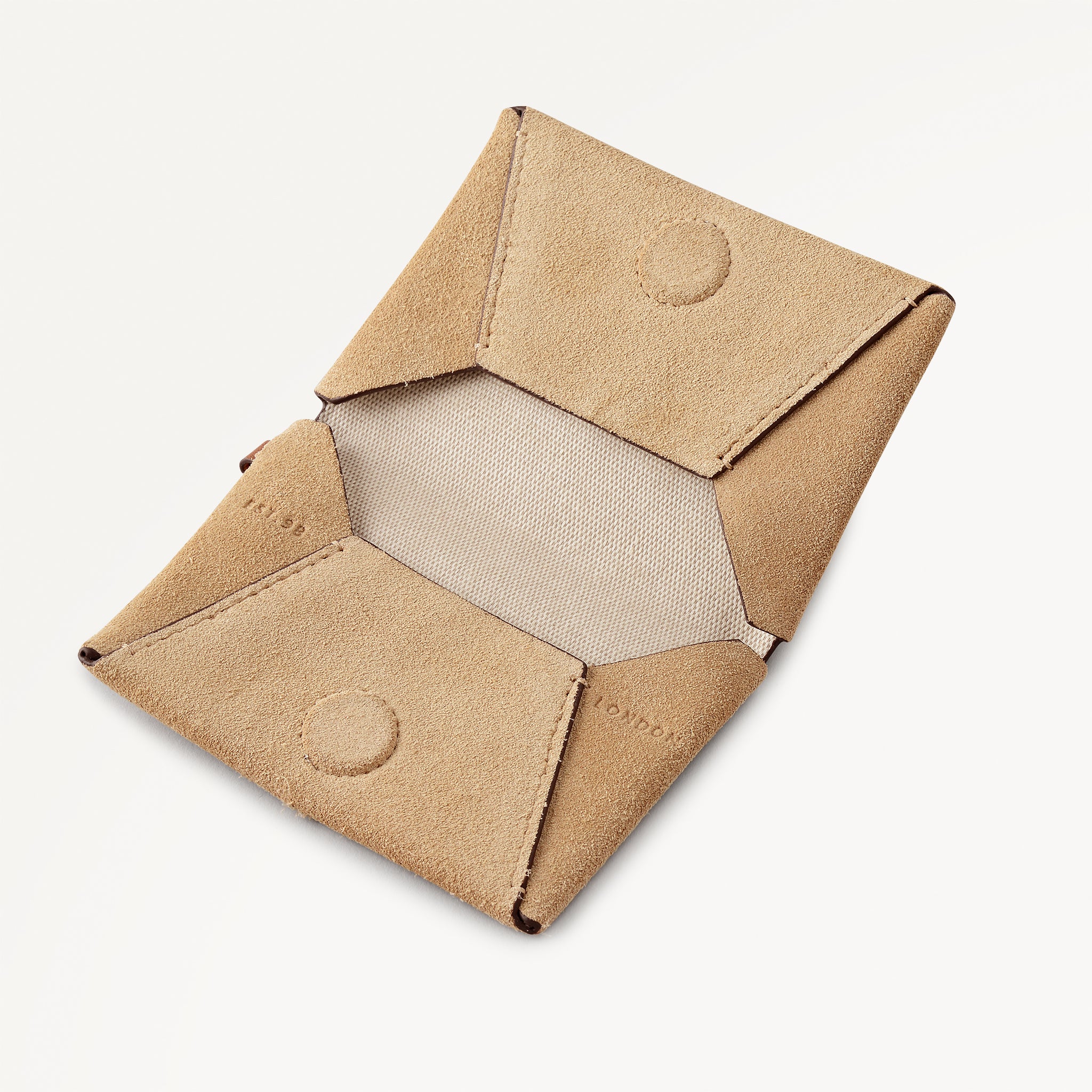 The Connaught - Suede Small Card Holder Sahara - 113895
