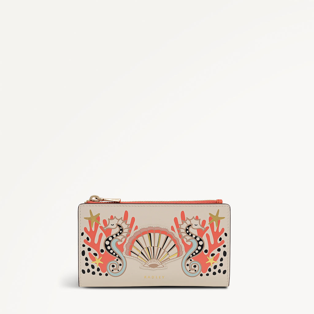 Coin Street - Seahorse Medium Ziptop Wallet Salt - 113904