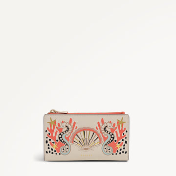 Coin Street - Seahorse Medium Ziptop Wallet Salt - 113904