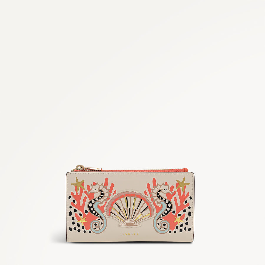 Coin Street - Seahorse Medium Ziptop Wallet Salt - 113904