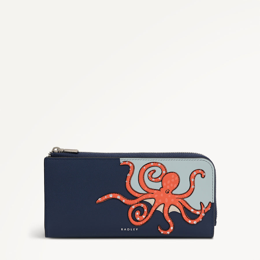 Chilworth Street - Octopus Large Zip Around Wallet Naval - 113906