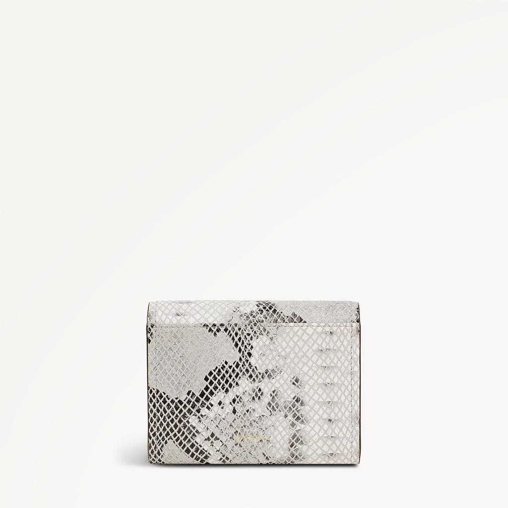 The Christina - Faux Snake Medium Flapover Wallet Salt - 113909