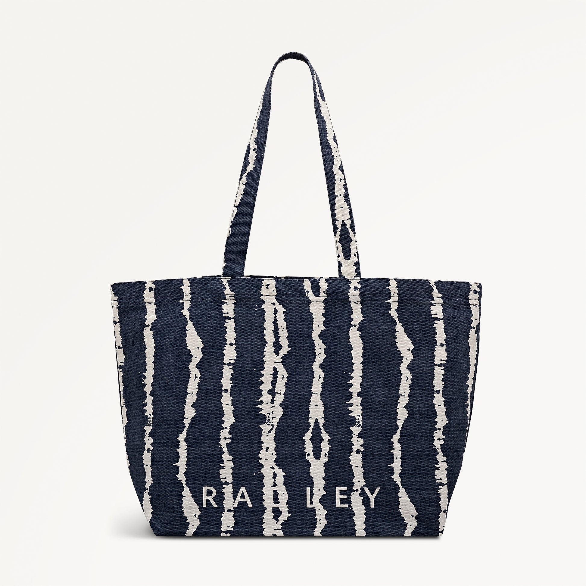 Tie Dye Stripe Large East West Open Top Tote Naval - 113930