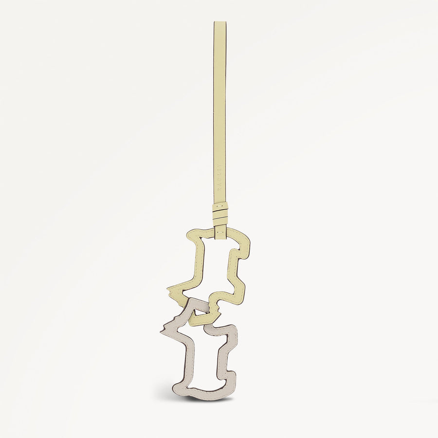 RADLEY SHADOW LEATHER BAG CHARM LEMONGRASS