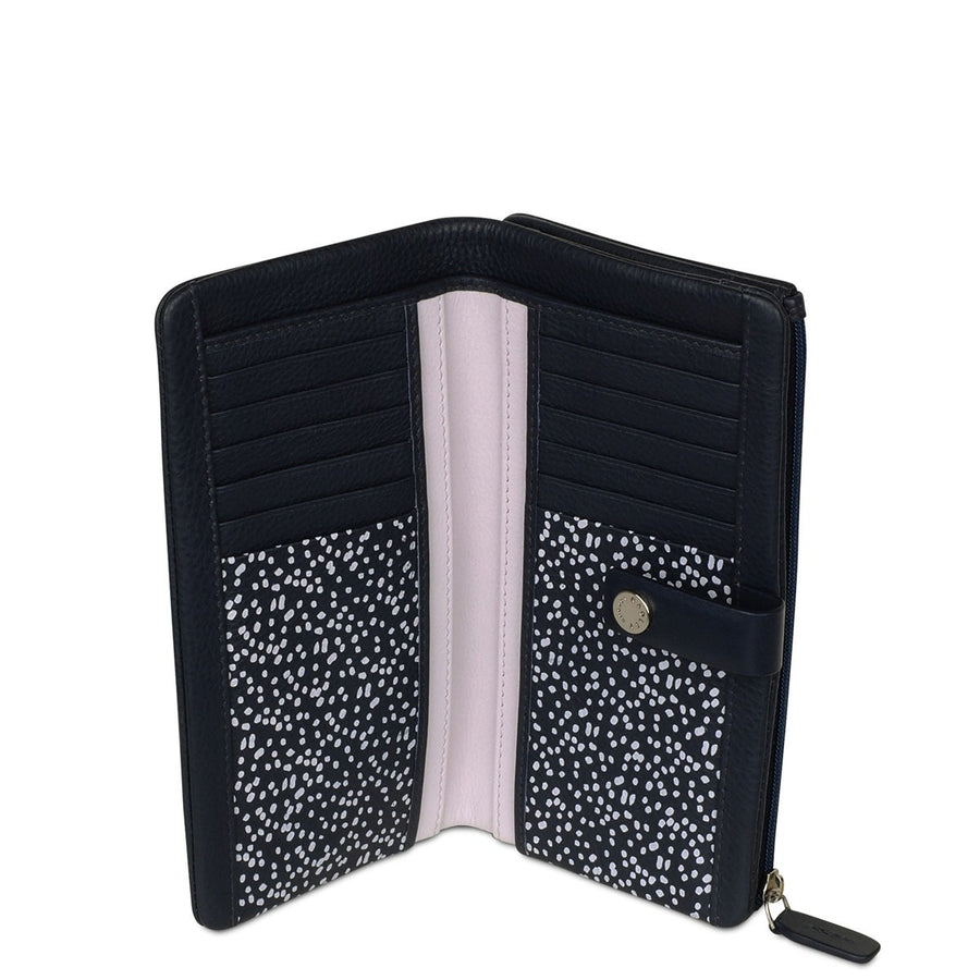 Larkswood Leather Large Bifold Wallet in Ink - 13704