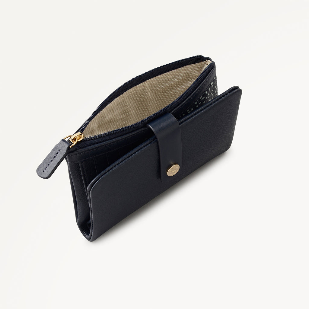 Larkswood Leather Medium Bifold Wallet in Ink - 13712