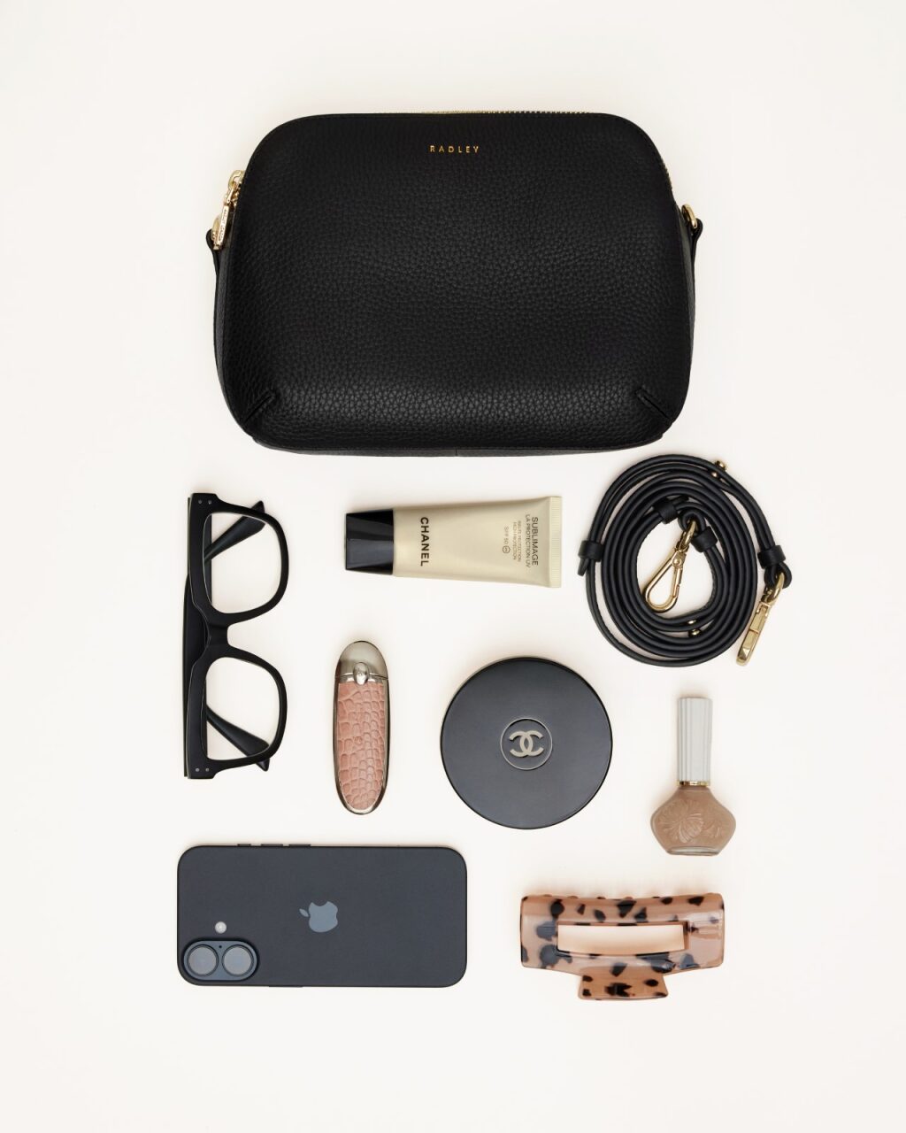 Dukes Place Leather Medium Ziptop Crossbody Bag in Ink - H1555401