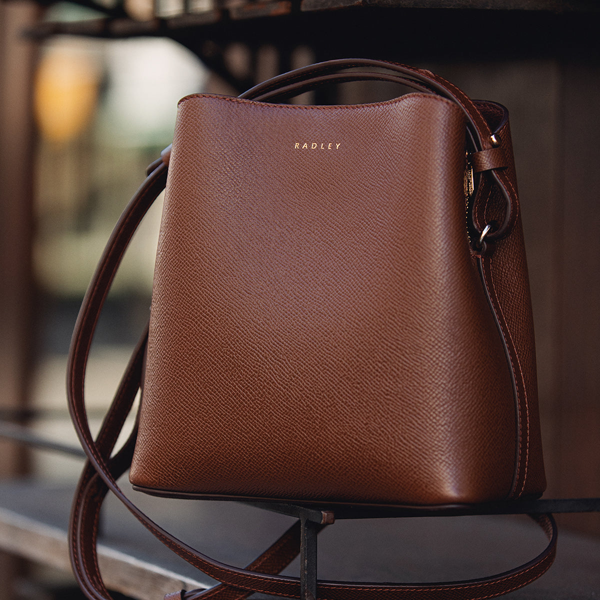 Dukes Place Leather Small Compartment Cross Body Bag in Chocolate - 112130