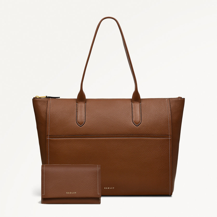 Oak Street Medium Ziptop Tote Bag and Medium Wallet Bundle