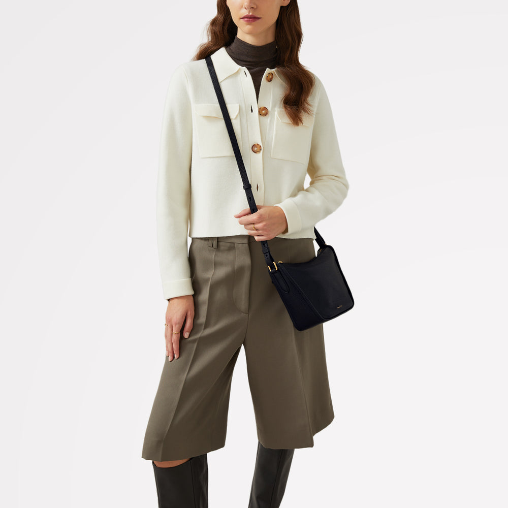 Oak Street Small Ziptop Cross Body Black - H2065001