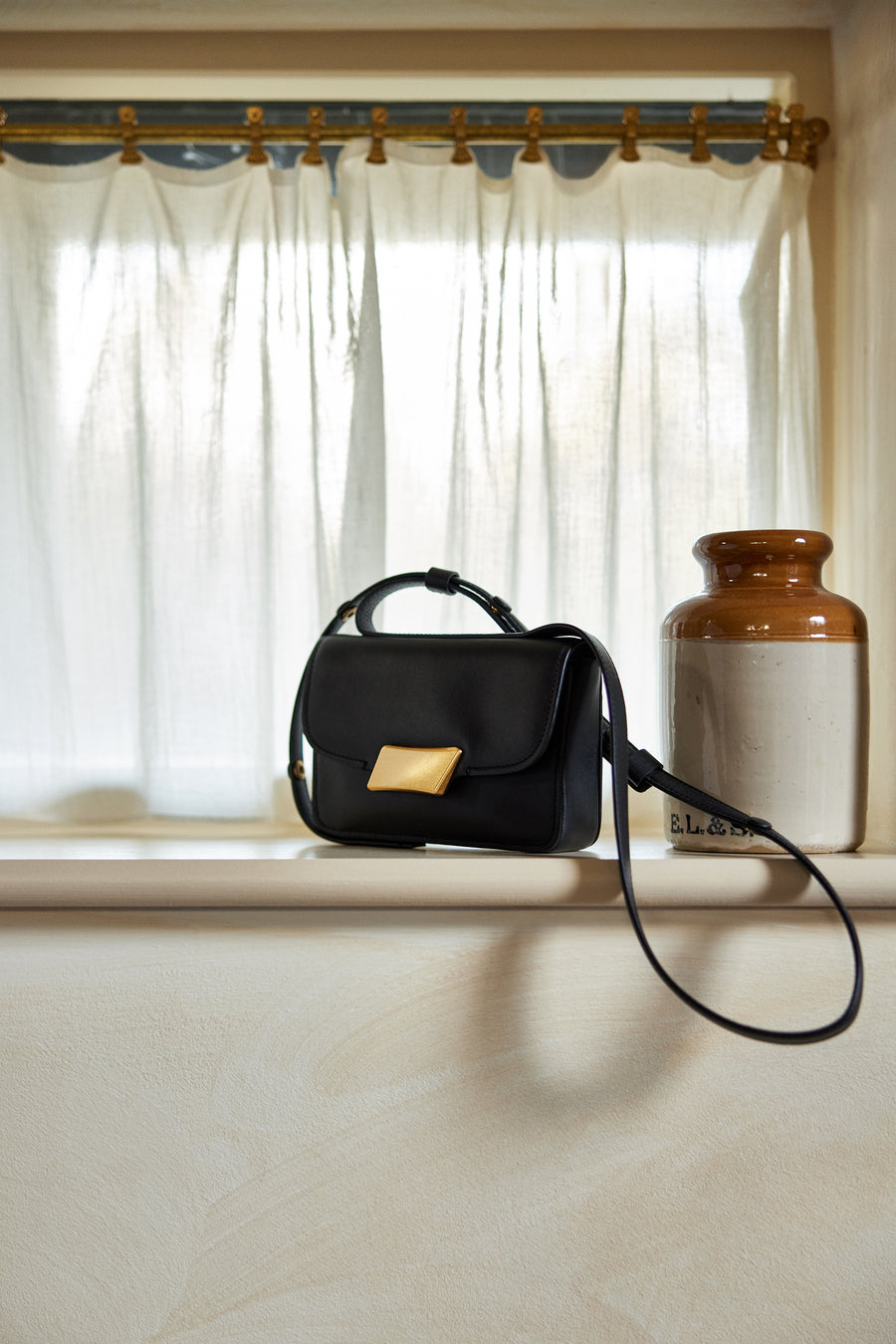 The Belsize Mini Flapover Cross Body Black - 113477
