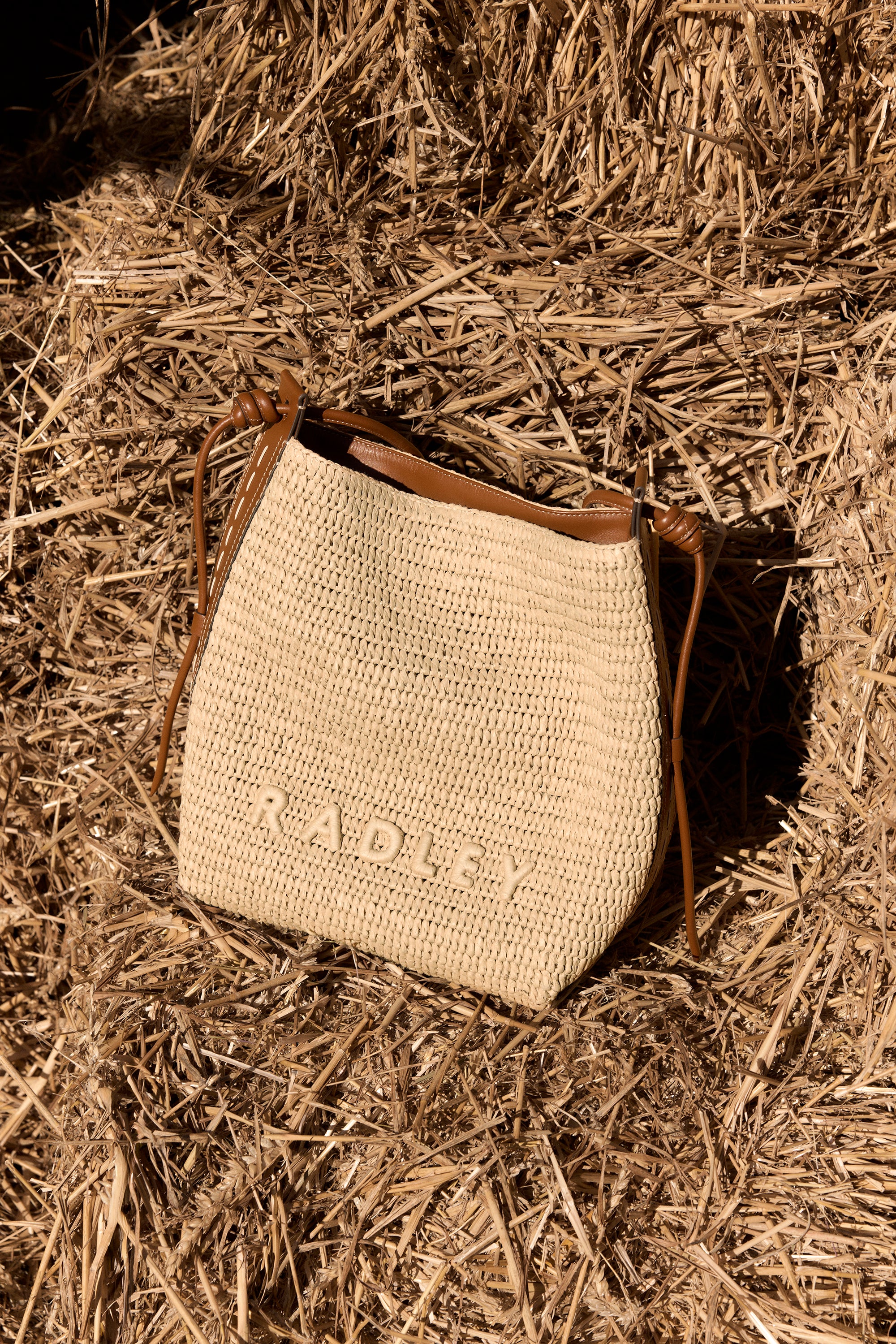 The Camden - Raffia Medium Open Top Shoulder Natural - 113487