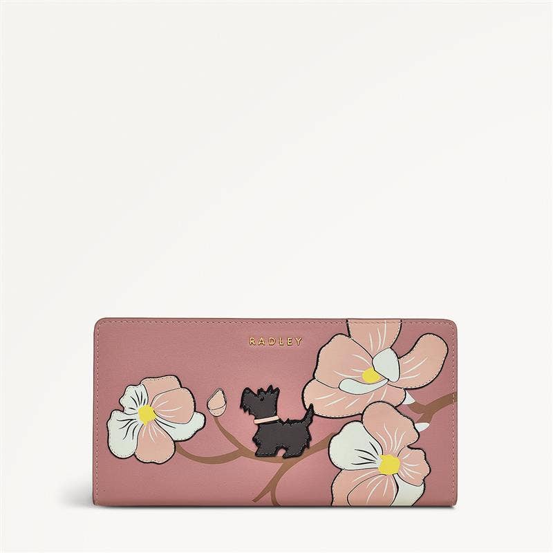 Coin Street Leather Large Bifold Wallet in French Rose - 111515