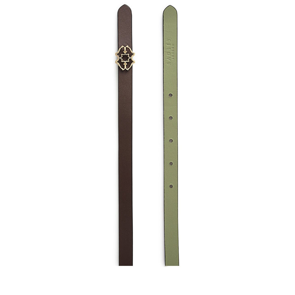 Heirloom Street Skinny Belt in Walnut - B8477208N