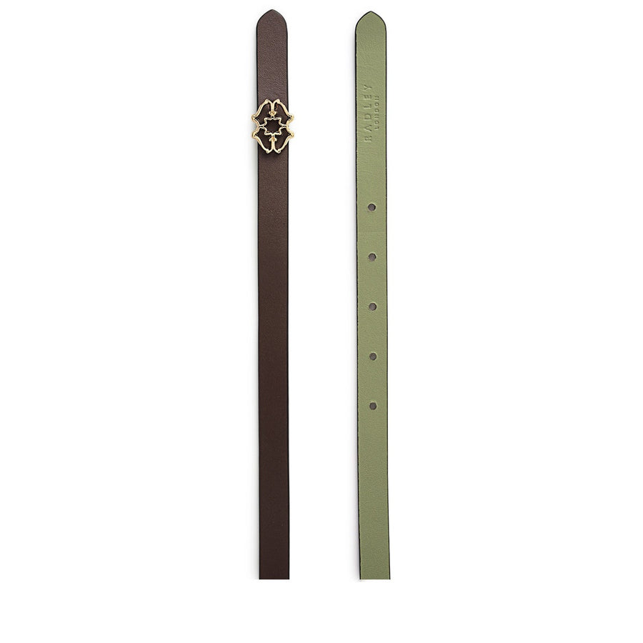 Heirloom Street Skinny Belt in Walnut - B8477208N