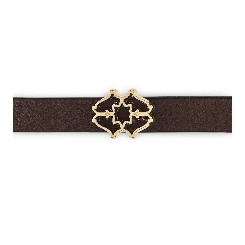 Heirloom Street Skinny Belt in Walnut - B8477208N