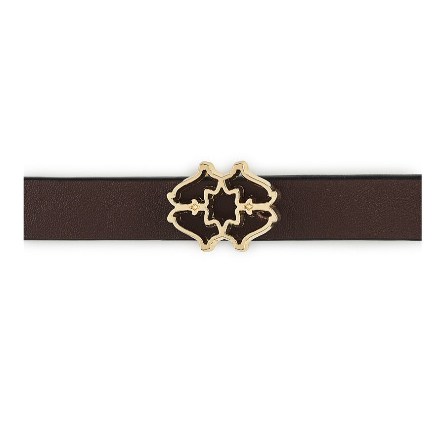 Heirloom Street Skinny Belt in Walnut - B8477208N