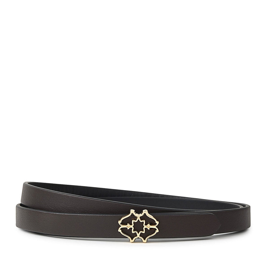 Heirloom Street Skinny Belt in Dark Cherry - B8477609N