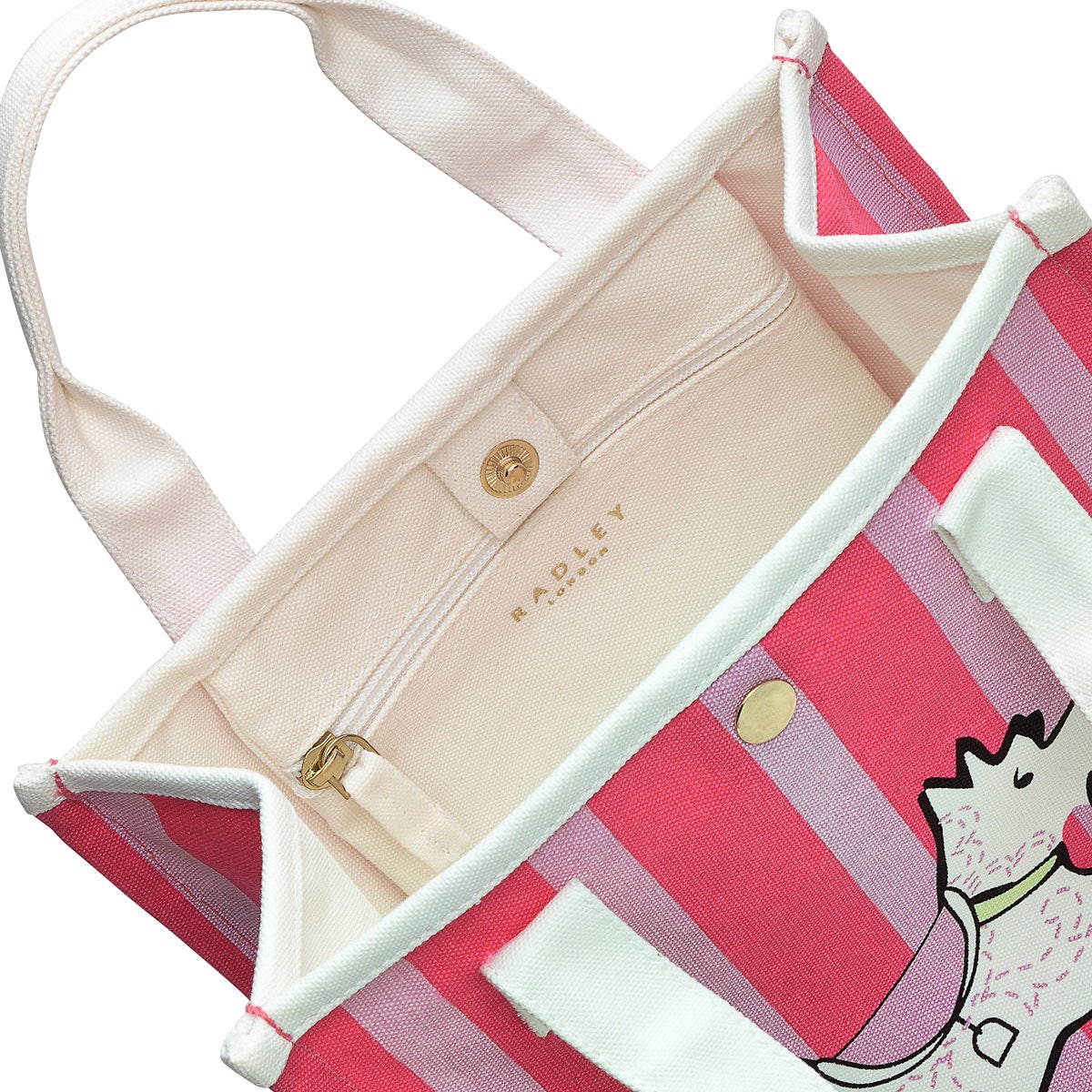 Magic Carousel Fabric Small Open Top Satchel in Coulis - C1379673