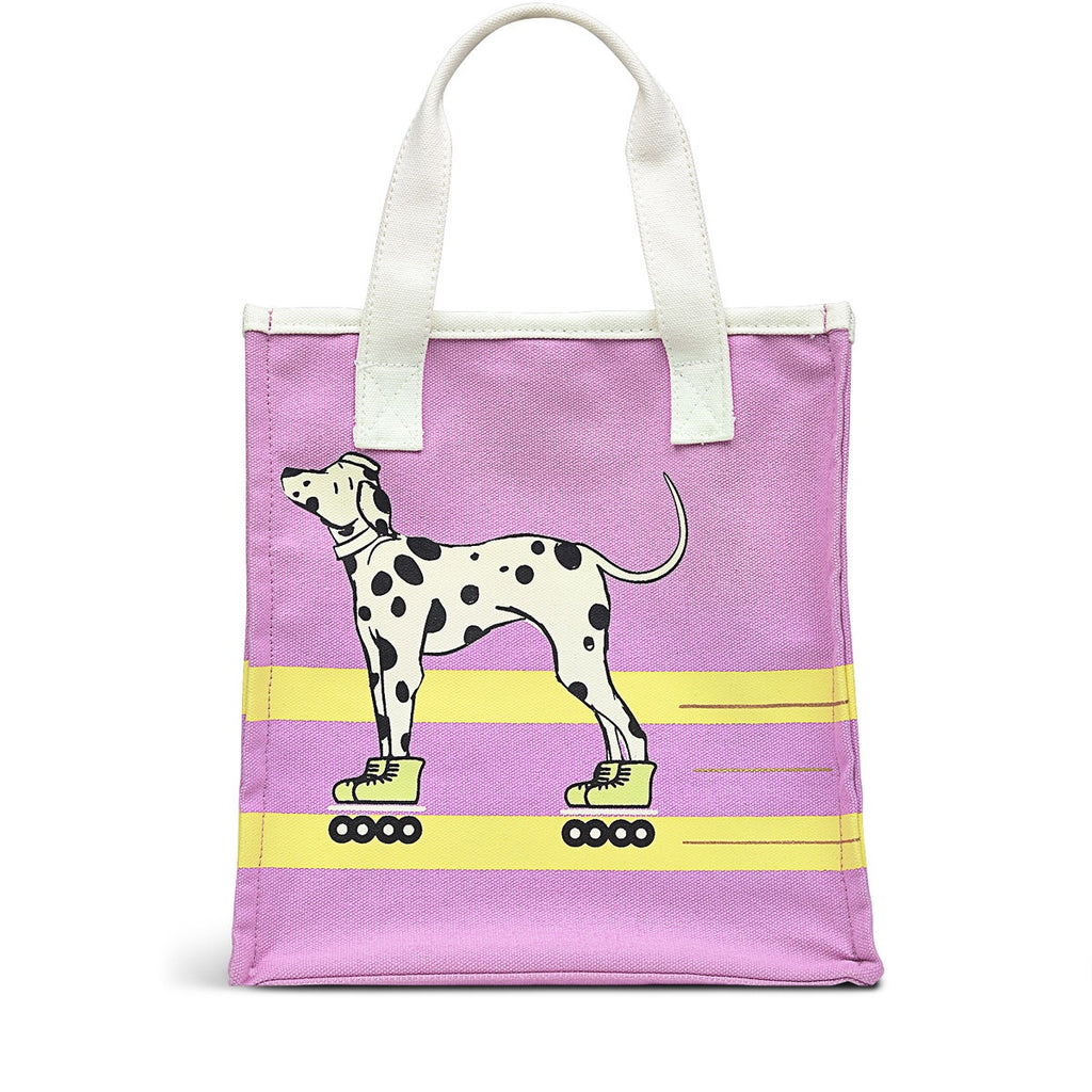 Get Your Skates On Fabric Small Open Top Satchel in Sugar Pink - C1389679