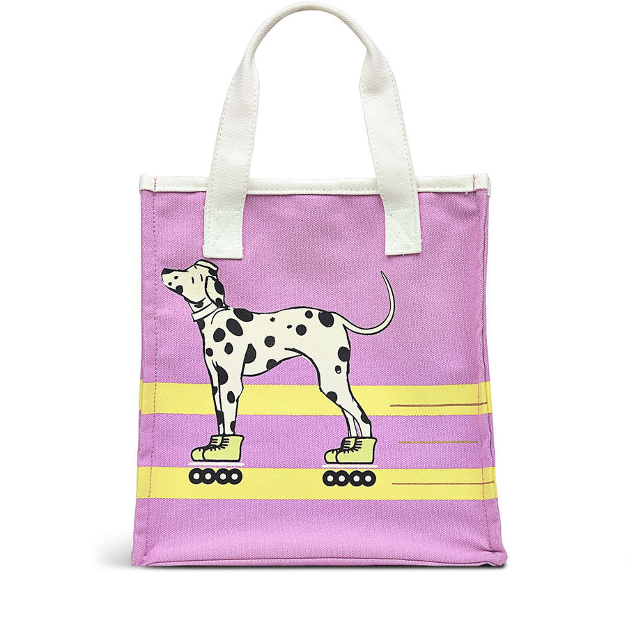 Get Your Skates On Fabric Small Open Top Satchel in Sugar Pink - C1389679