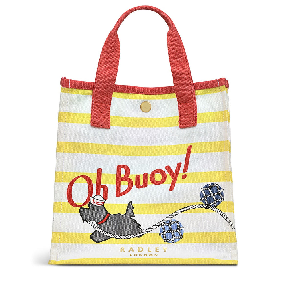 Oh Buoy Fabric Small Open Top Satchel in Natural - C1390287