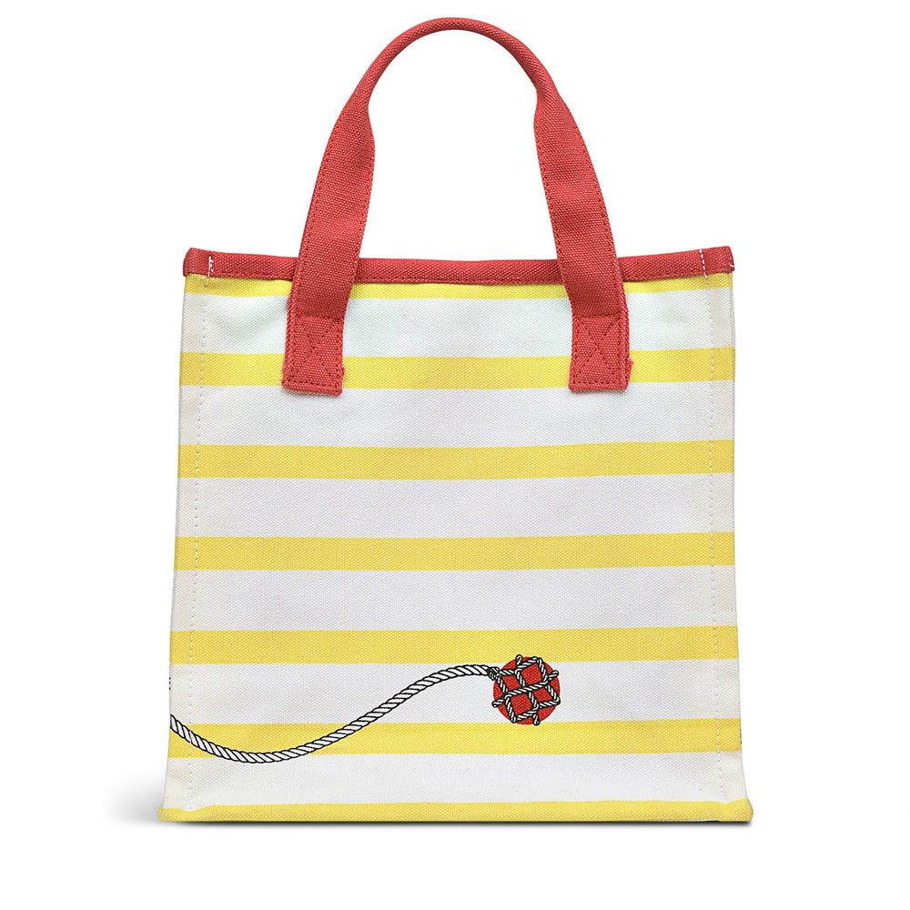 Oh Buoy Fabric Small Open Top Satchel in Natural - C1390287