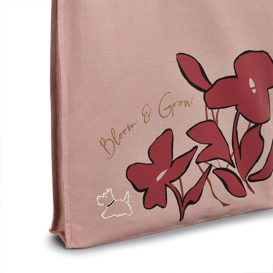 Bloom & Grow Fabric Medium Open Top Tote in Prairie Pink - C2188688