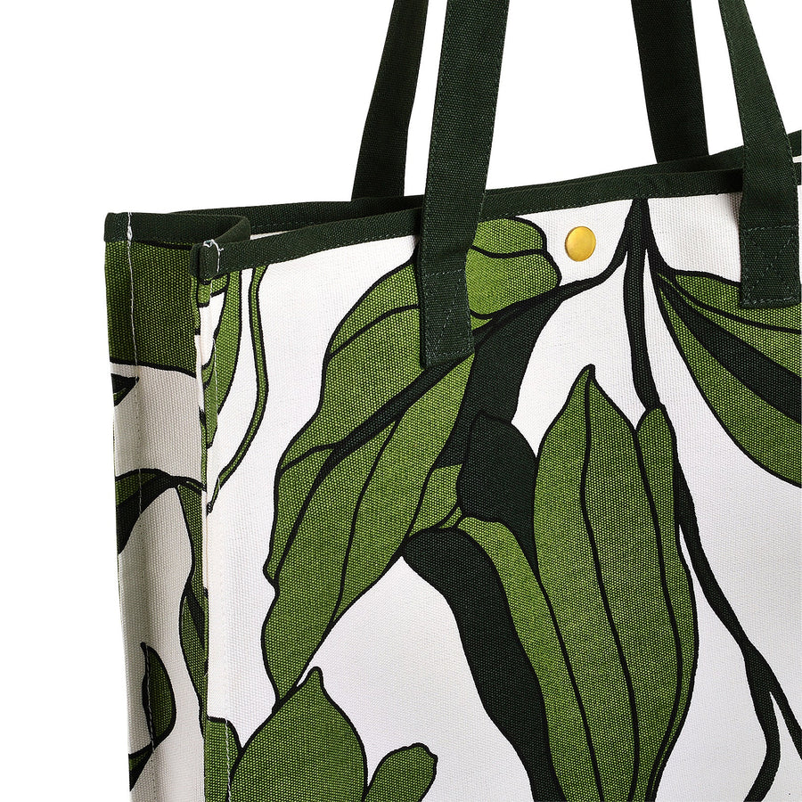 Bonsai Floral Fabric Large Open Top Tote in Natural - C2554287