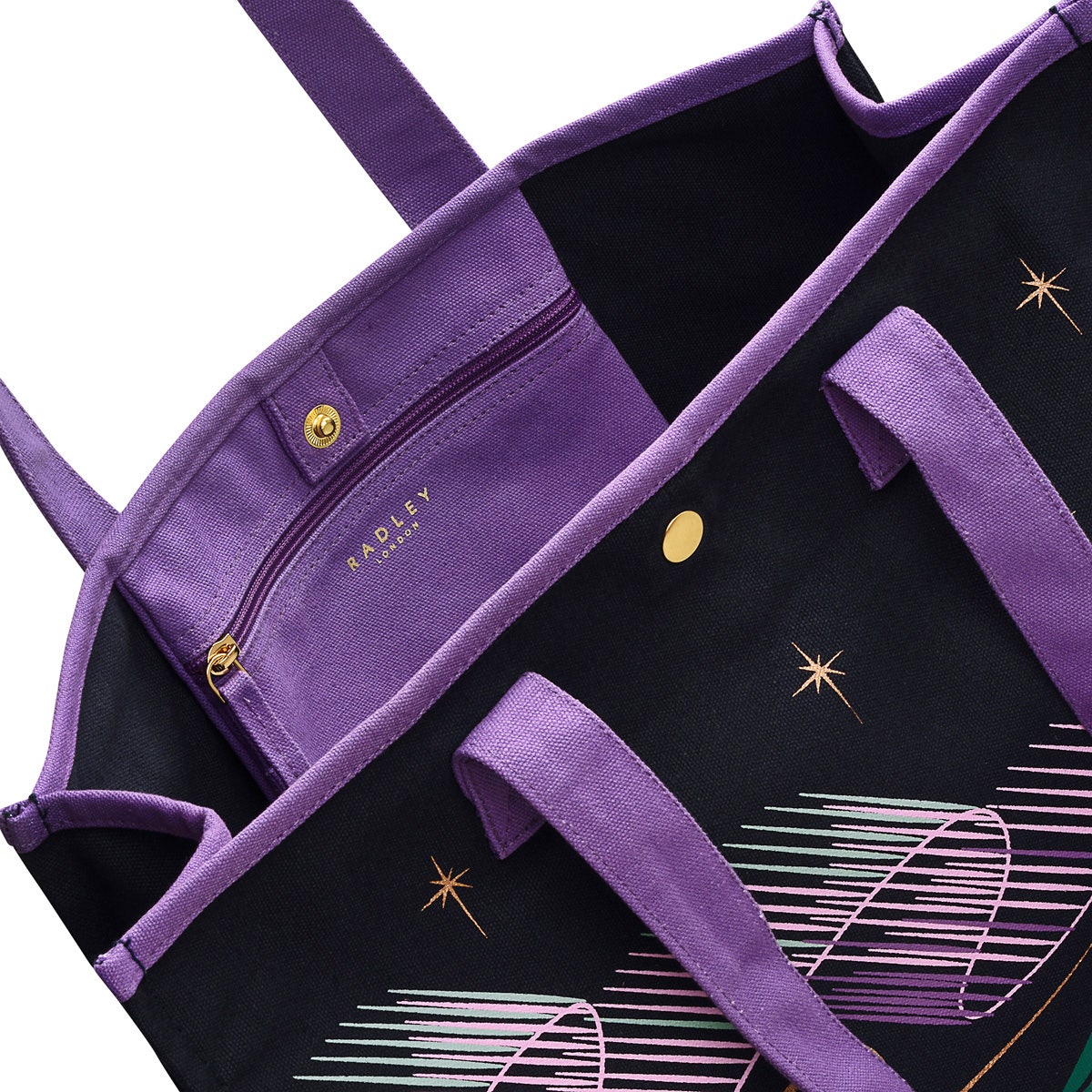 WANDERING STAR LARGE OPEN TOP TOTE INK