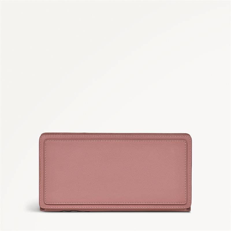 Coin Street Leather Large Bifold Wallet in French Rose - 111515