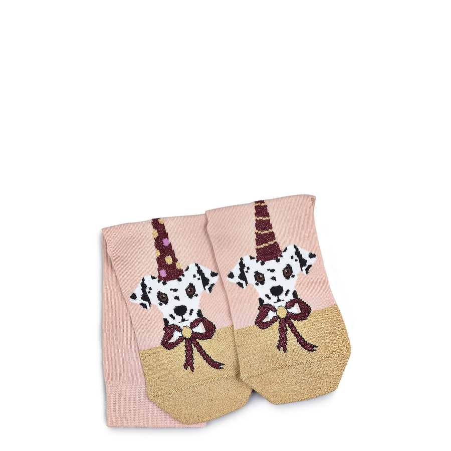 Festive Dogs Fabric 1 Pk Dog Socks in Silt - G2498266