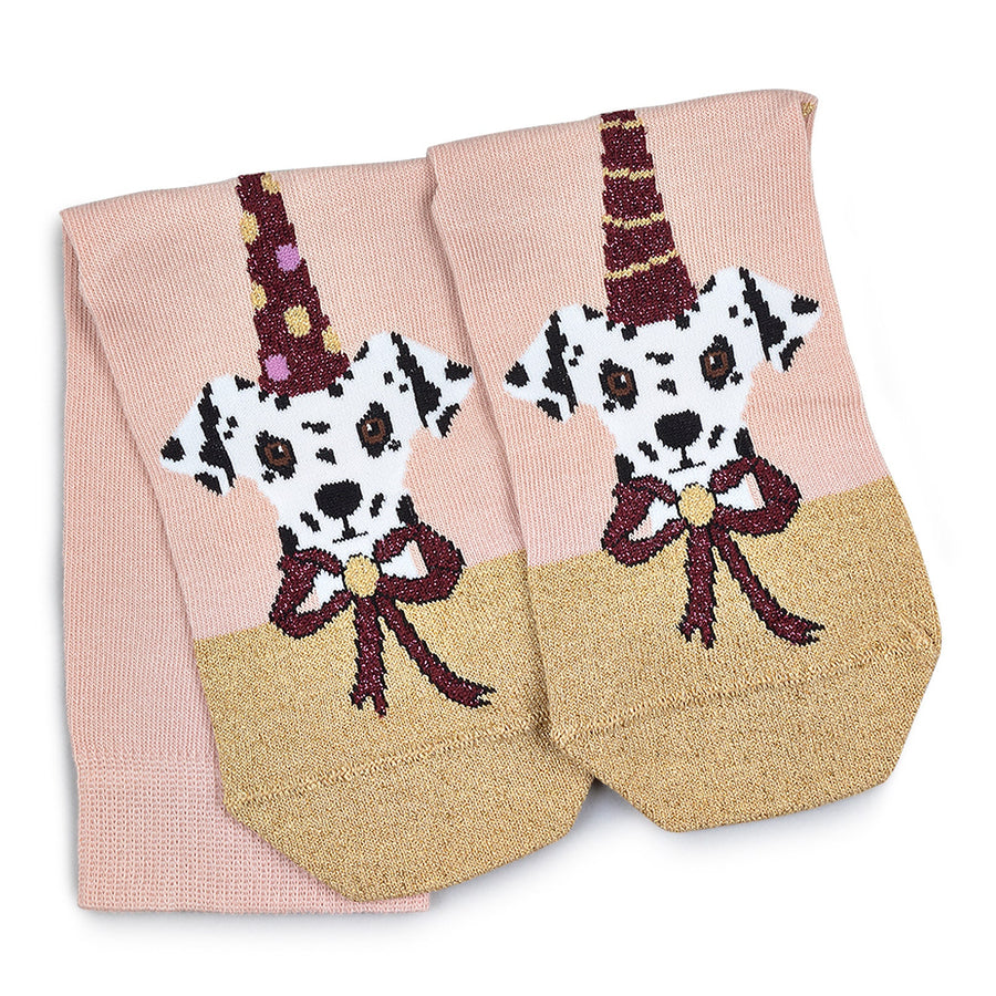 Festive Dogs Fabric 1 Pk Dog Socks in Silt - G2498266