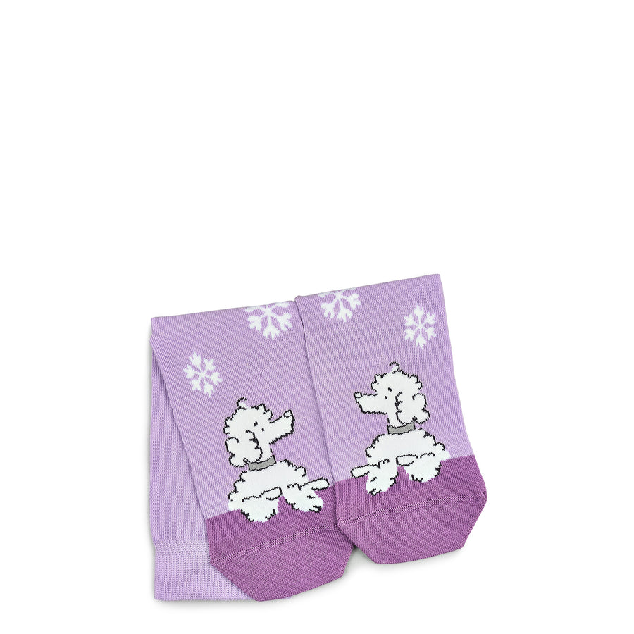 Festive Dogs Fabric 1 Pk Dog Socks in Bellflower - G2500534