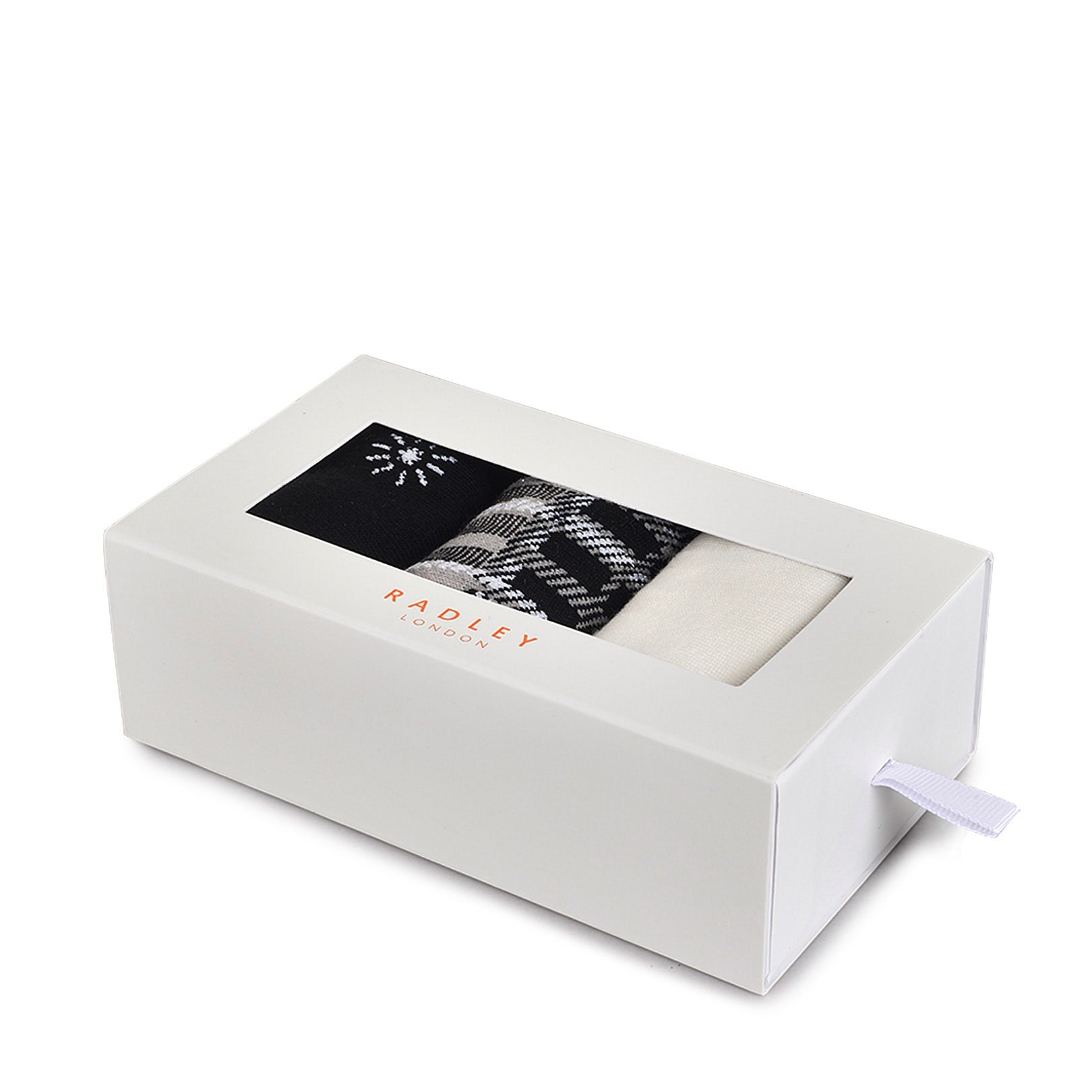 Radley Check Fabric Sock Set in Ash - G250636