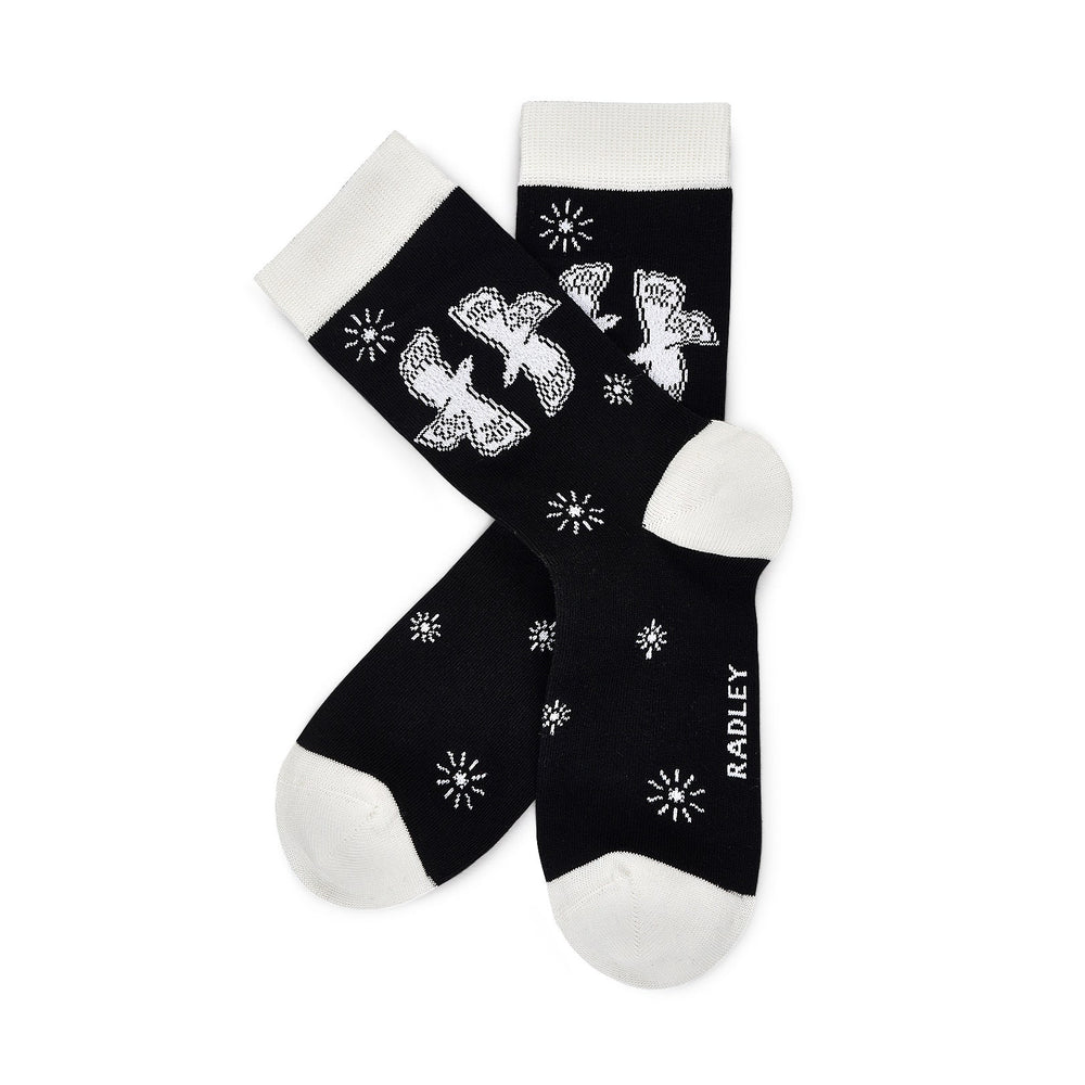 Radley Check Fabric Sock Set in Ash - G250636