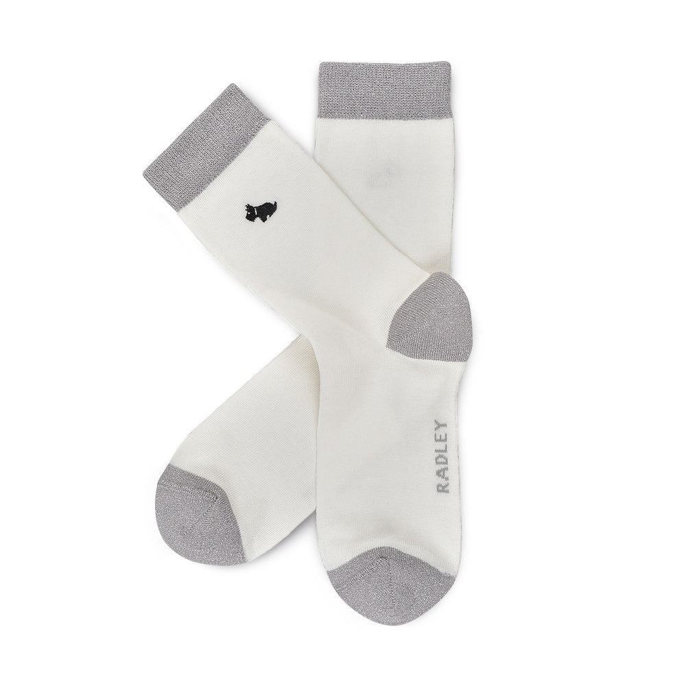 Radley Check Fabric Sock Set in Ash - G250636